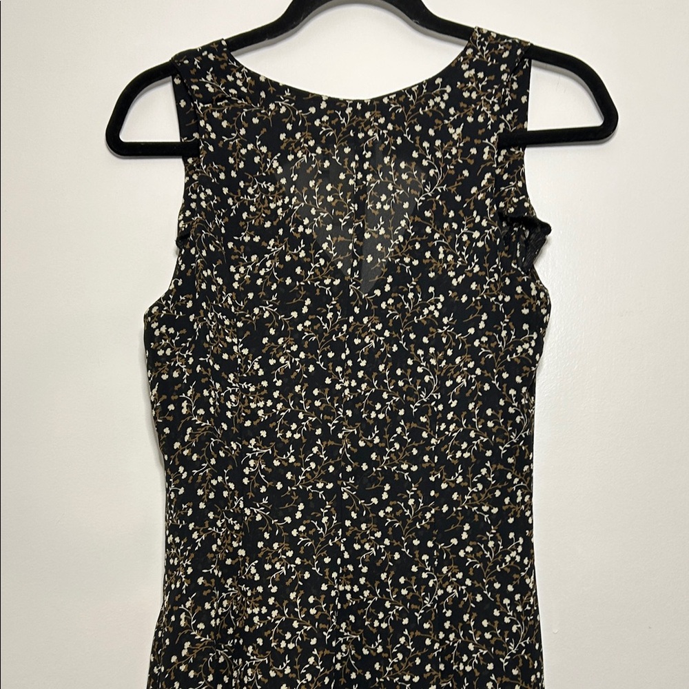 Vtg Y2K Contempo Casuals Sheer Floral Sleeveless Maxi Dress Size 5 - Picture 7 of 12